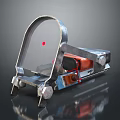 Weapon Red Dot Sight With Transparent Arc Frame And Metal Mount Modern Accessory For Firearms 3d model