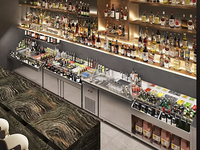Wine Cabinet Bar Wine Console Wine Cabinet 3d model