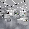 Modern Bright Clothing Store Interior With Open Display Shelves And Lighting Design