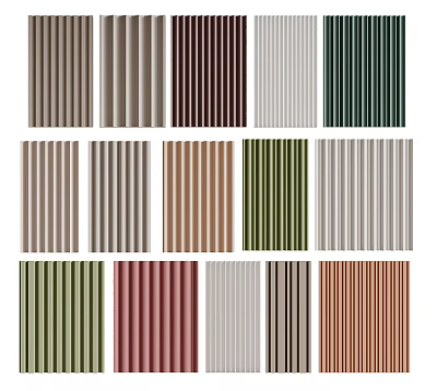 Variety Of Colorful Wainscoting Panels For Interior Decor 3d model Variety Of Colorful Wainscoting Panels For Interior Decor 3d model