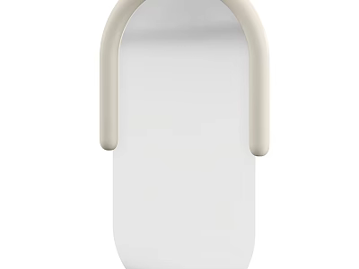 Modern Minimalist Mirror With Beige Arch Frame For Home Decor 3d model