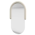 Modern Minimalist Mirror With Beige Arch Frame For Home Decor 3d model