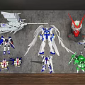 Modern game characters up 3d model