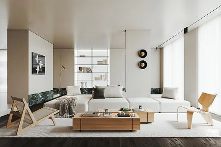 modern living room 3d model