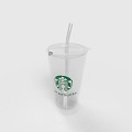 Glass Cup Coffee Cup Starbucks 3d model