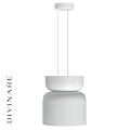 Modern White Minimalist Pendant Light With Layered Ceramic Design For Home Decor