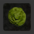 Vibrant Green Smooth Food on Black Square Plate with Glossy Surface and Fresh Appearance