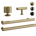 Brass Textured Door Handles With Various Styles Including Round And Bar Designs