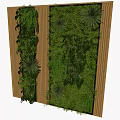 Vertical Living Green Plant Wall With Diverse Foliage And Natural Wooden Accents