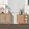 Nordic Sideboard Decorative Cabinet End View Cabinet Entrance Cabinet Side Cabinet Decorative Decoration Ornaments 3d model