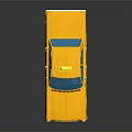 Shiny Vintage Yellow Taxi Model Car With Roof Sign And Body Text Details