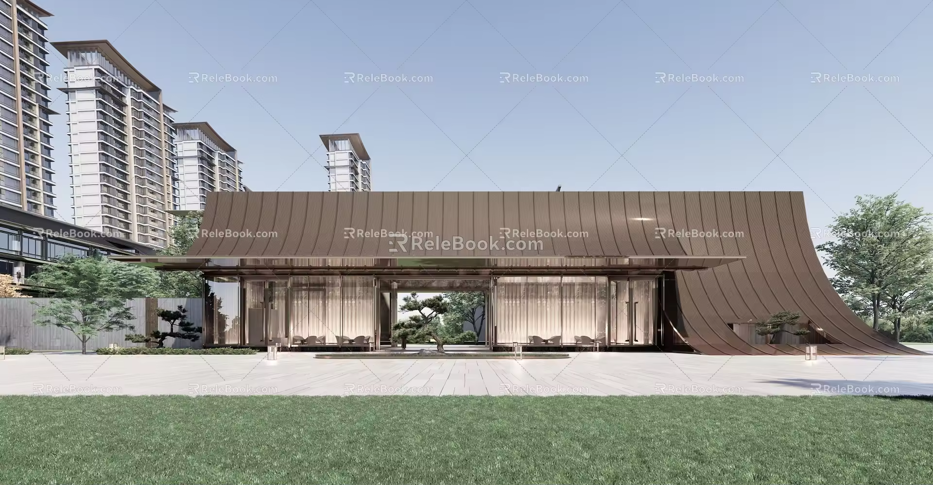 New Chinese style gate 3d model