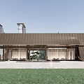 New Chinese style gate 3d model