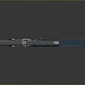 Teal Colored Tactical Gun With Metallic Components Scope And Ergonomic Grip