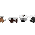 Modern Coffee Table Designs With Wooden And Glass Elements Creative Unique Shapes 3d model