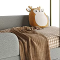 Stylish Soft Upholstered Children Bunk Bed With Golden Metal Frame Ladder And Bottom Storage Drawers