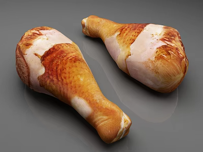 Delicious Juicy Grilled Chicken Legs with Crispy Skin and Tender Meat 3d model