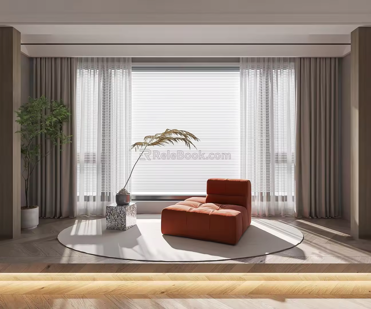 Modern Curtains 3d model