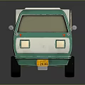 Green Vintage Ice Cream Truck Model With White Roof And Eis Cream Decals