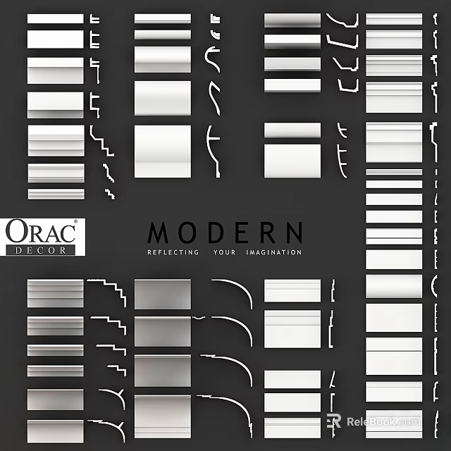 ORAC DECOR Modern Decorative Components With Various Shapes For Interior Design 3d model 