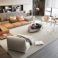 Modern Sofa Coffee Table Combination Sofa Coffee Table 3d model