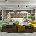 Space Design of Student Reading Room 3d model