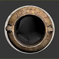 Ancient Amphora With Two Handles And Colorful Animal Plant Patterns On White Base