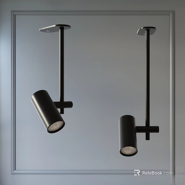 Modern Sleek Downlights And Spotlights For Contemporary Interior Ceiling Lighting 3d model 