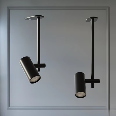 Modern Sleek Downlights And Spotlights For Contemporary Interior Ceiling Lighting 3d model