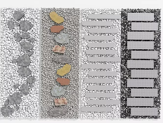 Modern Tingbu Gravel Trail Garden Road Paving Courtyard Paving Ground Paving 3d model