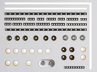 Various Styles of Downlights and Spotlights for Home Ceiling Lighting Fixtures 3d model