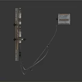 Industrial Equipment Wall Mounted Dual Arms Black Bracket With Stable Cable Connection For Machinery
