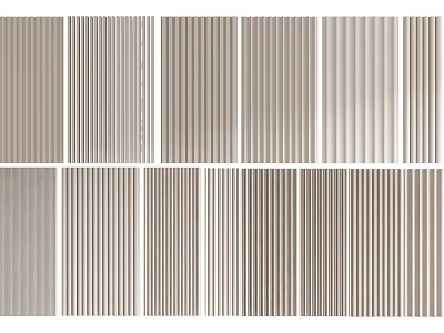 Variety Of Textured Wall Panels For Interior 3d model