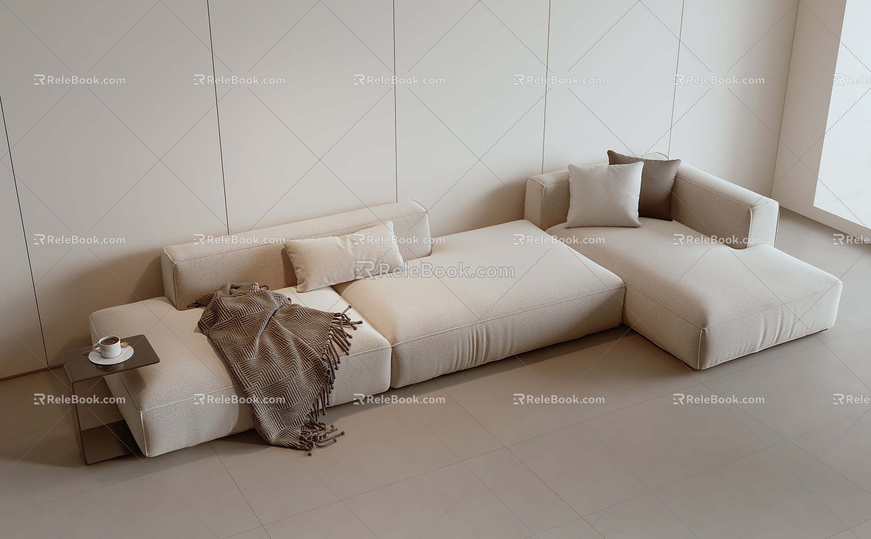 Minimalist Bedroom 3d model