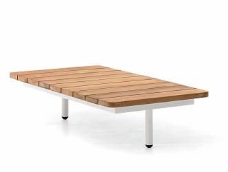 Outdoor Patio Garden Terrace Balcony Coffee Table Square Coffee Table Teak Coffee Table 3d model