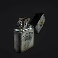 Vintage Metal Lighter With Open Lid Engraved Vietnam 1968 Jim Taylor Daily Use Collectible