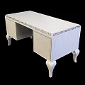 Classic White Wooden Chest of Drawers With Carved Detailing And Ornate Edges