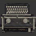 Vintage Typewriter Classic Design With Metal Frame And Antique Office Supplies