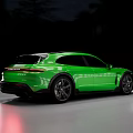 Green Sports Car With Sleek Design Shiny Exterior And Black Wheels