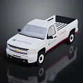 White Coastlands Service Pickup Truck With Flatbed Design And Green Logo