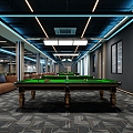 Industrial LOFT Billiards Room Billiards Hall 3d model