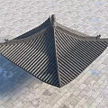 Traditional Chinese Roof Structure With Curved Eaves And Gray Tile Architectural Design