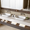 Modern Bathroom Cabinet Bathroom Counter Basin Bathroom Decoration Mirror Cabinet Sink 3d model