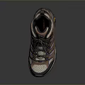 Brown And Beige Outdoor Shoes With Lace Up Breathable Mesh And Non Slip Sole