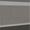 Decorative Line Wall Design With Ornamental Frames And Striped Patterns 3d model
