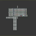 Industrial Indoor Area Featuring Concrete Columns Metal Railings Ladders And Grid Floor