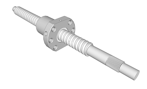 Modern ball screw CNC machine tool ball screw 3d model