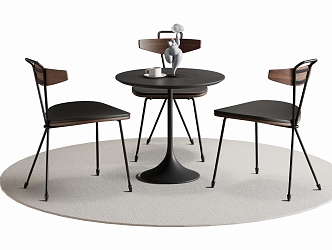 Leisure Table and Chair Negotiation Table and Chair Dining Table and Chair 3d model