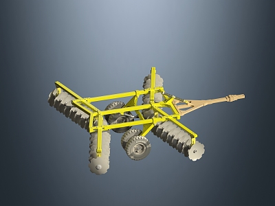 Modern disc harrow 3d model