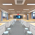 Modern Classroom Universal Classroom 3d model